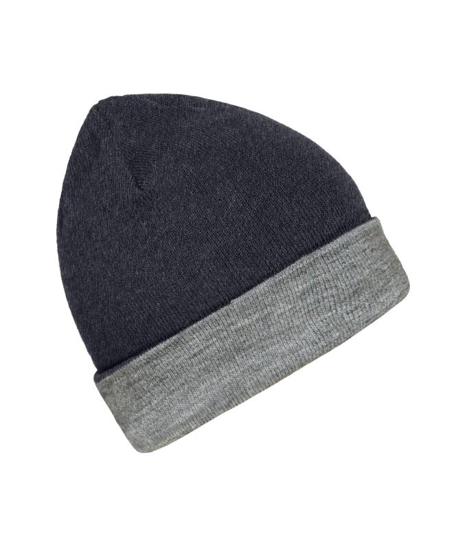 Unisexe Bonnet réversible Gris-mélange/gris chiné 11118