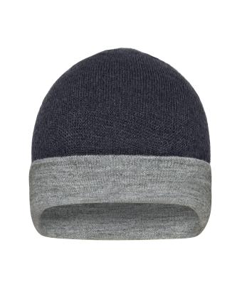 Unisexe Bonnet réversible Gris-mélange/gris chiné 11118