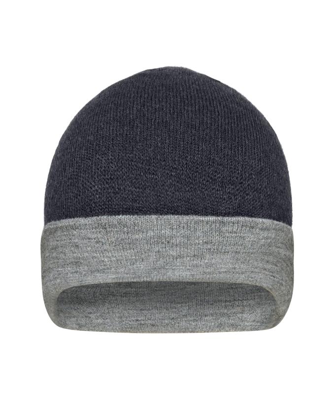 Unisexe Bonnet réversible Gris-mélange/gris chiné 11118