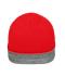 Unisexe Bonnet réversible Rouge/gris-chiné 11118