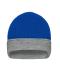 Unisexe Bonnet réversible Royal/gris-chiné-foncé 11118