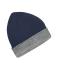 Unisex Reversible Beanie Navy/grey-heather 11118