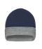 Unisex Reversible Beanie Navy/grey-heather 11118