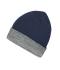 Unisex Reversible Beanie Navy/heather grijs 11118