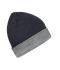 Unisex Reversible Beanie Grey-melange/grey-heather 11118