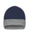 Unisex Reversible Beanie Navy/heather grijs 11118