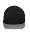 Unisex Reversible Beanie Zwart/heather grijs 11118