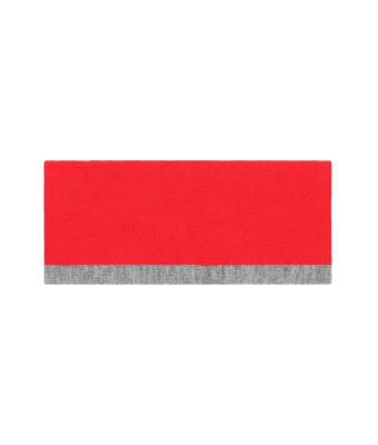 Unisexe Bandeau réversible Rouge/gris-chiné 11119
