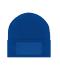Unisexe Bonnet en maille avec empiècement (10cm x 5cm) Royal 11120