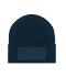 Unisex Knitted Beanie with Patch (10cm x 5cm) Navy 11120