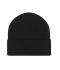 Unisex Knitted Beanie with Patch (10cm x 5cm) Black 11120