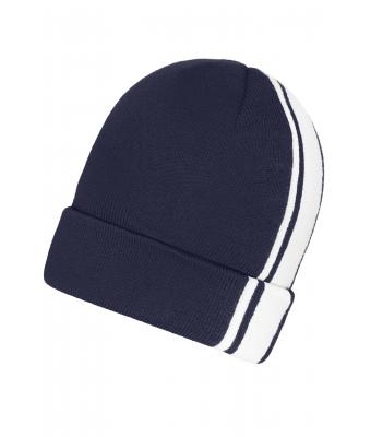 Unisexe Bonnet d'hiver Marine/blanc 11495