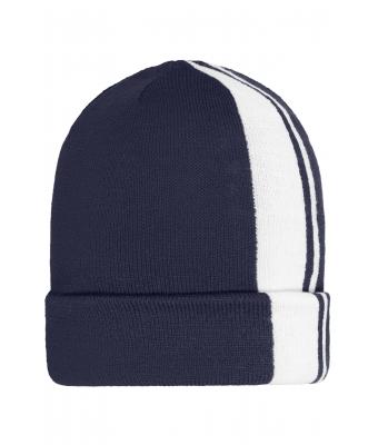 Unisexe Bonnet d'hiver Marine/blanc 11495