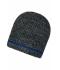 Unisex Coarse Knitted Beanie Zwart-melange/royal 11444