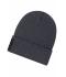 Unisex Beanie with Patch (10cm x 5 cm) - Thinsulate Dark-grey-melange 11500