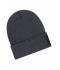 Unisex Beanie with Patch (10cm x 5 cm) - Thinsulate Dark-grey-melange 11500