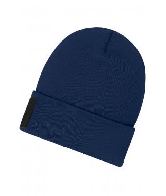 Unisex Beanie with Patch (10cm x 5cm)- Thinsulate Navy 11500