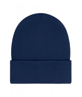 Unisex Beanie with Patch (10cm x 5cm)- Thinsulate Navy 11500
