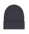 Unisex Beanie with Patch (10cm x 5cm)- Thinsulate Donkergrijs-melange 11500