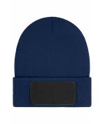 Unisex Beanie with Patch (10cm x 5cm)- Thinsulate Navy 11500