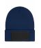 Unisex Beanie with Patch (10cm x 5cm)- Thinsulate Navy 11500