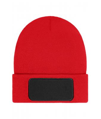 Unisex Beanie with Patch (10cm x 5cm)- Thinsulate Rood 11500