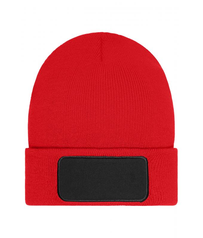 Unisex Beanie with Patch (10cm x 5cm)- Thinsulate Rood 11500