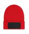 Unisex Beanie with Patch (10cm x 5cm)- Thinsulate Rood 11500