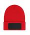 Unisexe Bonnet avec patch (10cm x 5cm) - Thinsulate Rouge 11500
