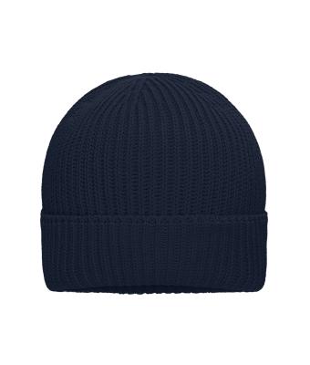 Unisex Bio Cotton Winter Beanie   OCS Standard Navy 11793