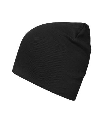 Unisexe Bonnet décontracté coton bio Noir 11828