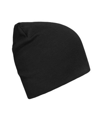 Unisexe Bonnet décontracté coton bio Noir 11828