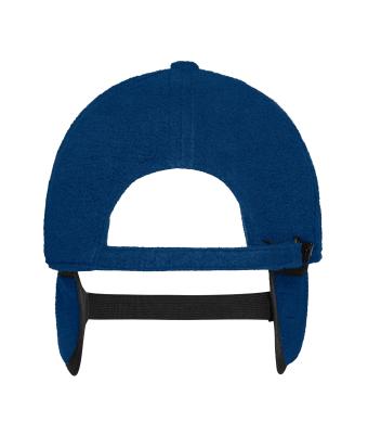 Unisex 6 Panel Fleece Cap with Earflaps Navy 7800