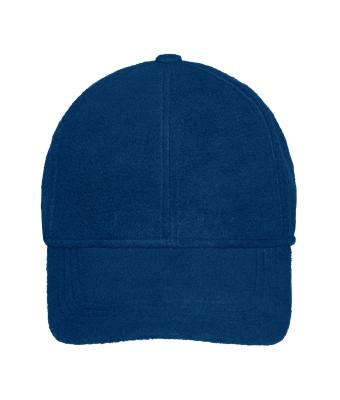 Unisex 6 Panel Fleece Cap with Earflaps Navy 7800