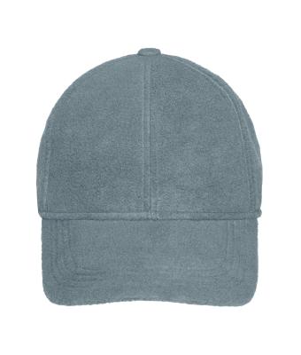 Unisex 6 Panel Fleece Cap with Earflaps Grey 7800