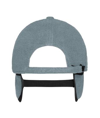 Unisex 6 Panel Fleece Cap with Earflaps Grijs 7800