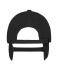 Unisex 6 Panel Fleece Cap with Earflaps Zwart 7800