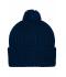 Unisex Knitted Cap with Pompon Navy 7804