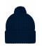 Unisex Knitted Cap with Pompon Navy 7804