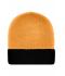 Unisexe Bonnet tricot bicolore Orange/noir 7805