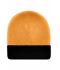 Unisexe Bonnet tricot bicolore Orange/noir 7805