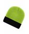 Unisex Knitted Cap Lime-green/black 7805