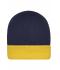 Unisex Knitted Cap Navy/gold-yellow 7805