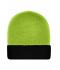 Unisex Knitted Cap Lime/zwart 7805