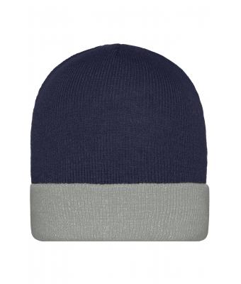 Unisex Knitted Cap Navy/grijs 7805