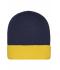 Unisex Knitted Cap Navy/gold-yellow 7805