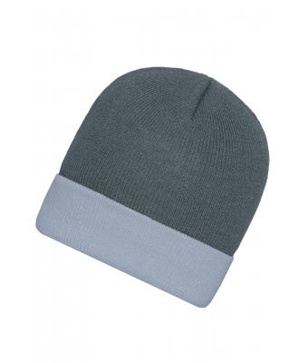 Unisex Knitted Cap Donkergrijs/lichtgrijs 7805
