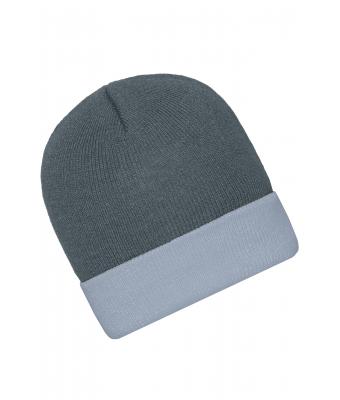 Unisex Knitted Cap Donkergrijs/lichtgrijs 7805