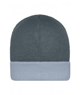 Unisex Knitted Cap Donkergrijs/lichtgrijs 7805