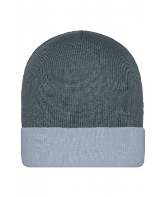 Unisex Knitted Cap Donkergrijs/lichtgrijs 7805